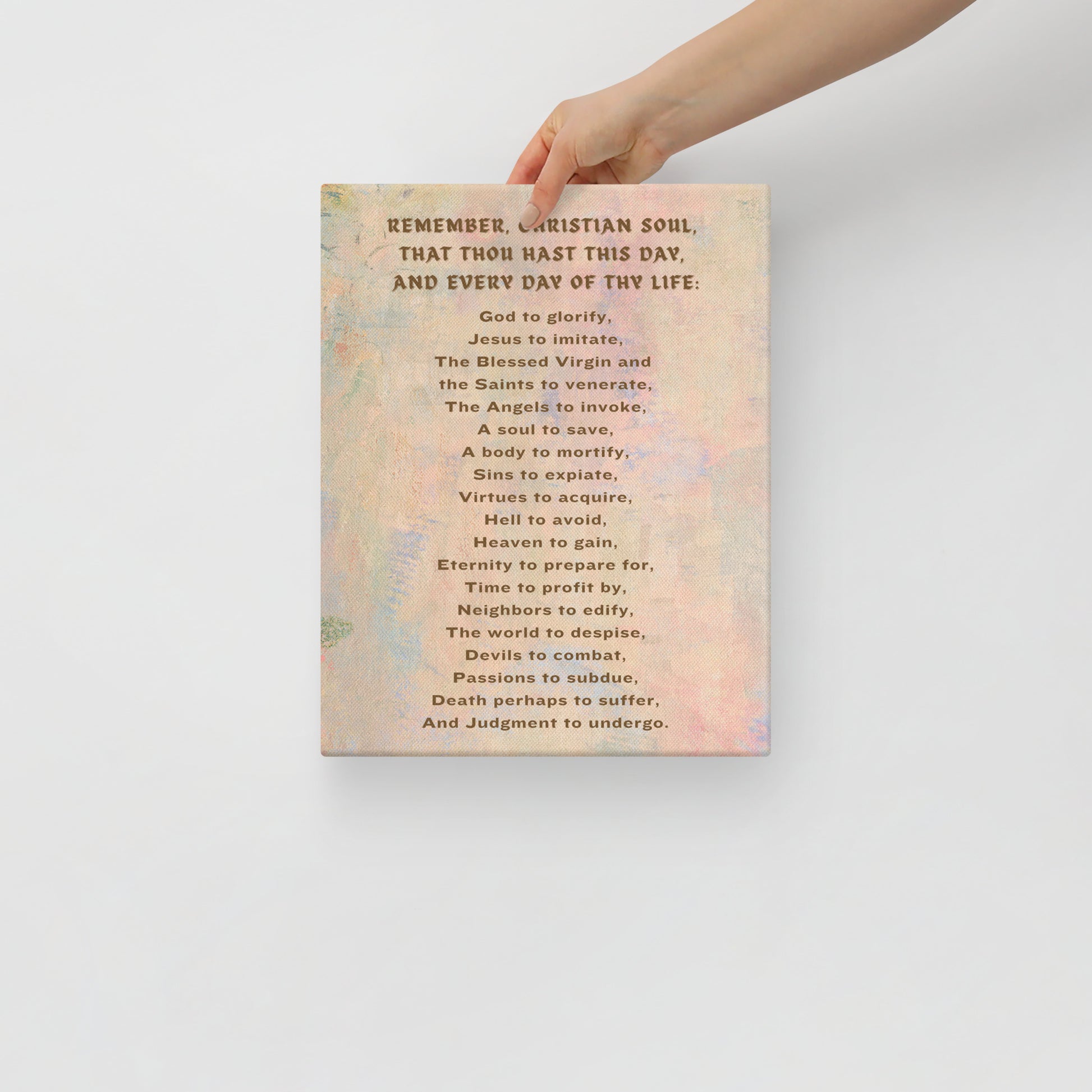 Remember Christian Soul Daily Inspirational Wall Canvas