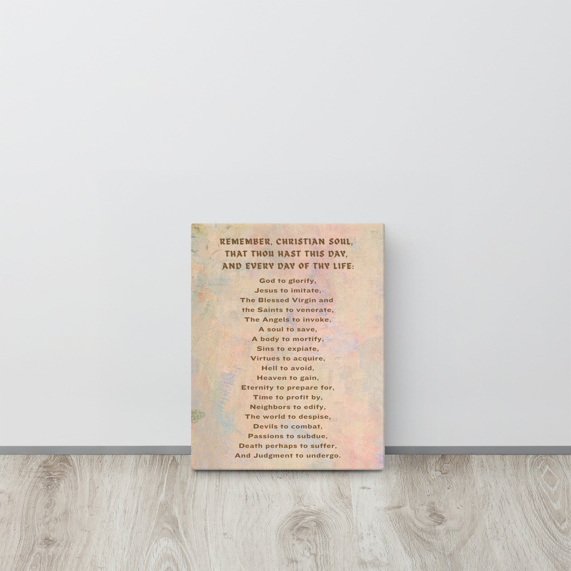 Remember Christian Soul Daily Inspirational Wall Canvas