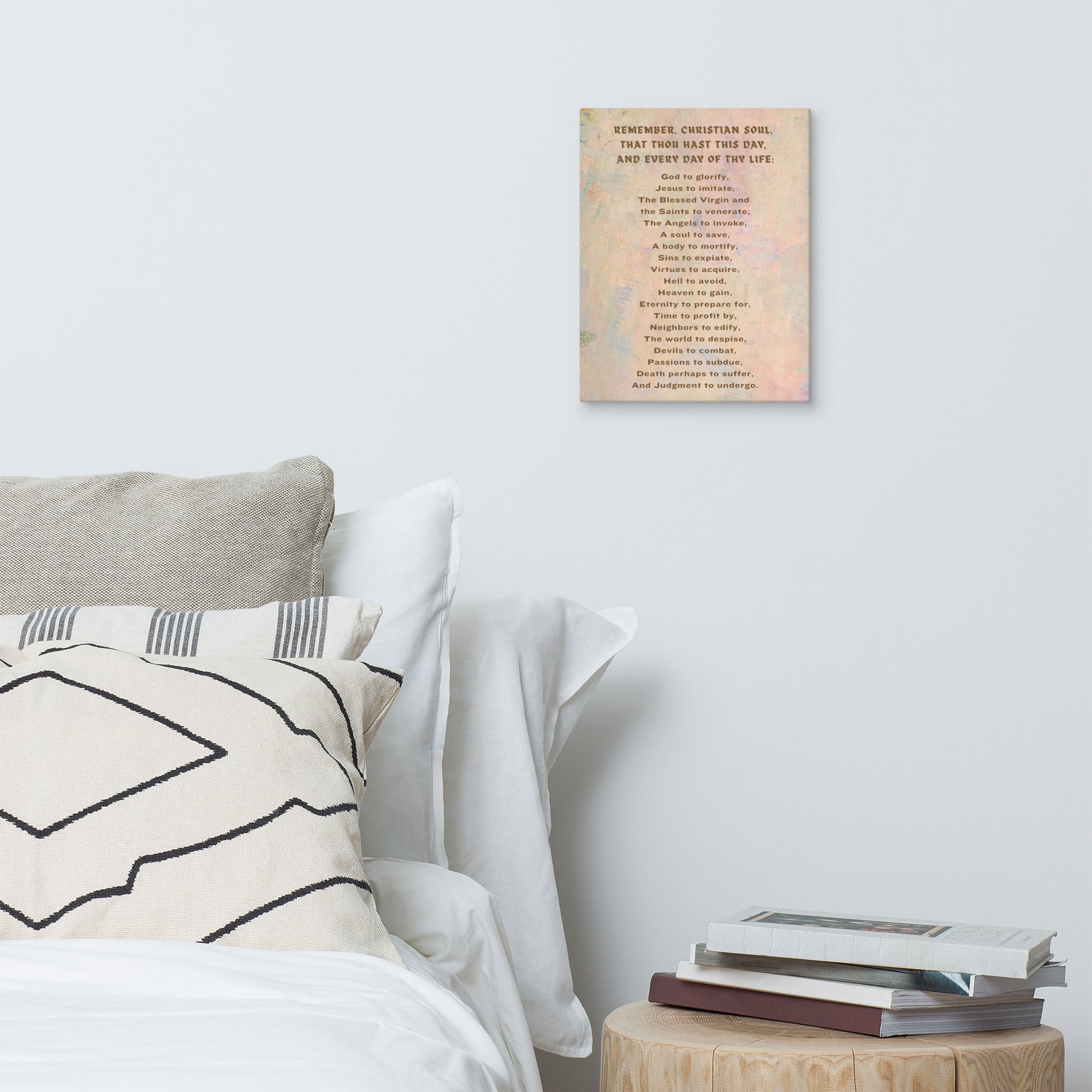 Remember Christian Soul Daily Inspirational Wall Canvas