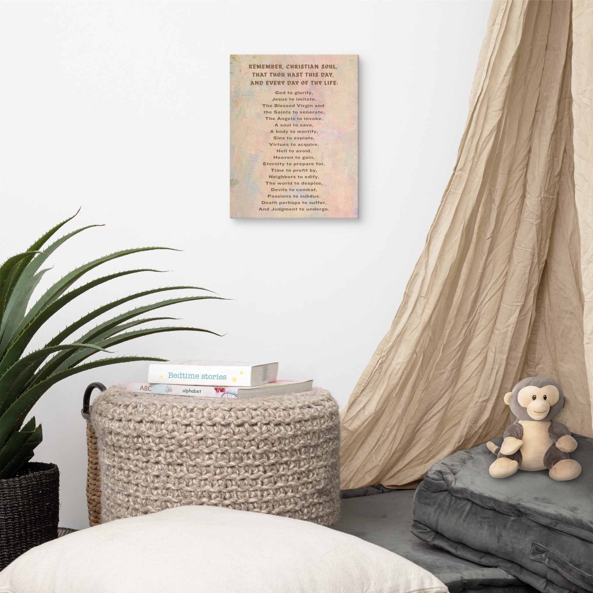 Remember Christian Soul Daily Inspirational Wall Canvas