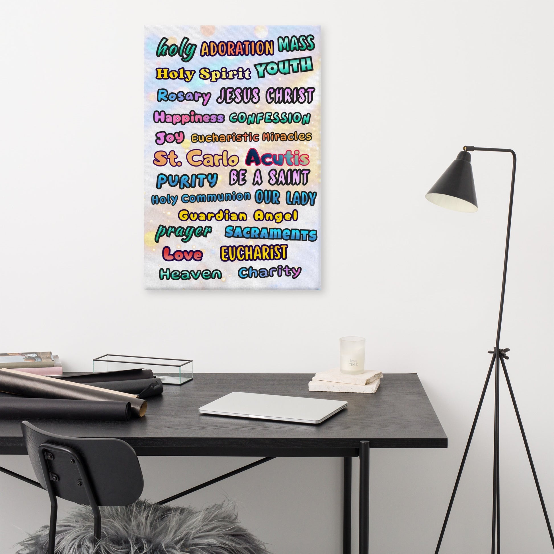 St. Carlo Acutis Inspirational Word Canvas