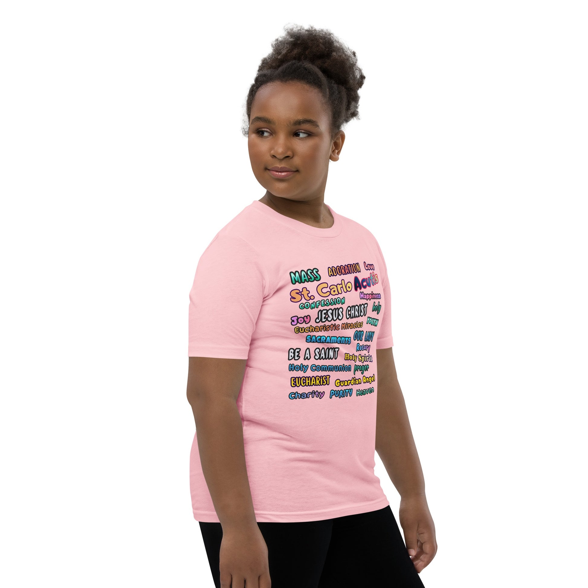 St. Carlo Acutis Inspirational Youth Word Cloud T-Shirt