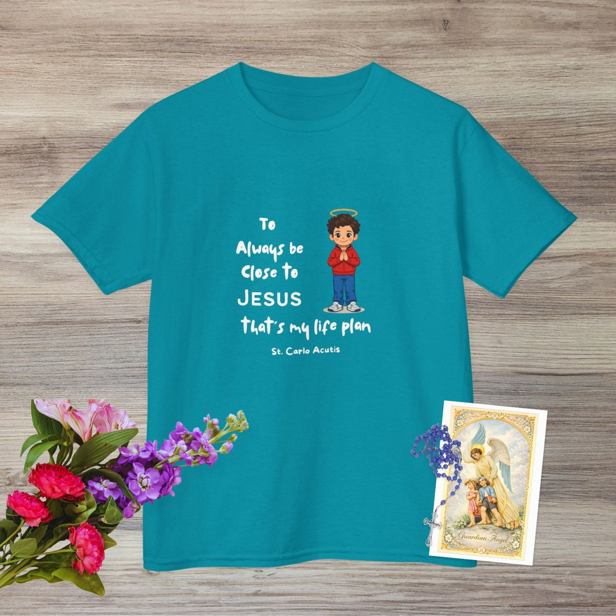St. Carlo Acutis Kids 'Close to Jesus' Tee