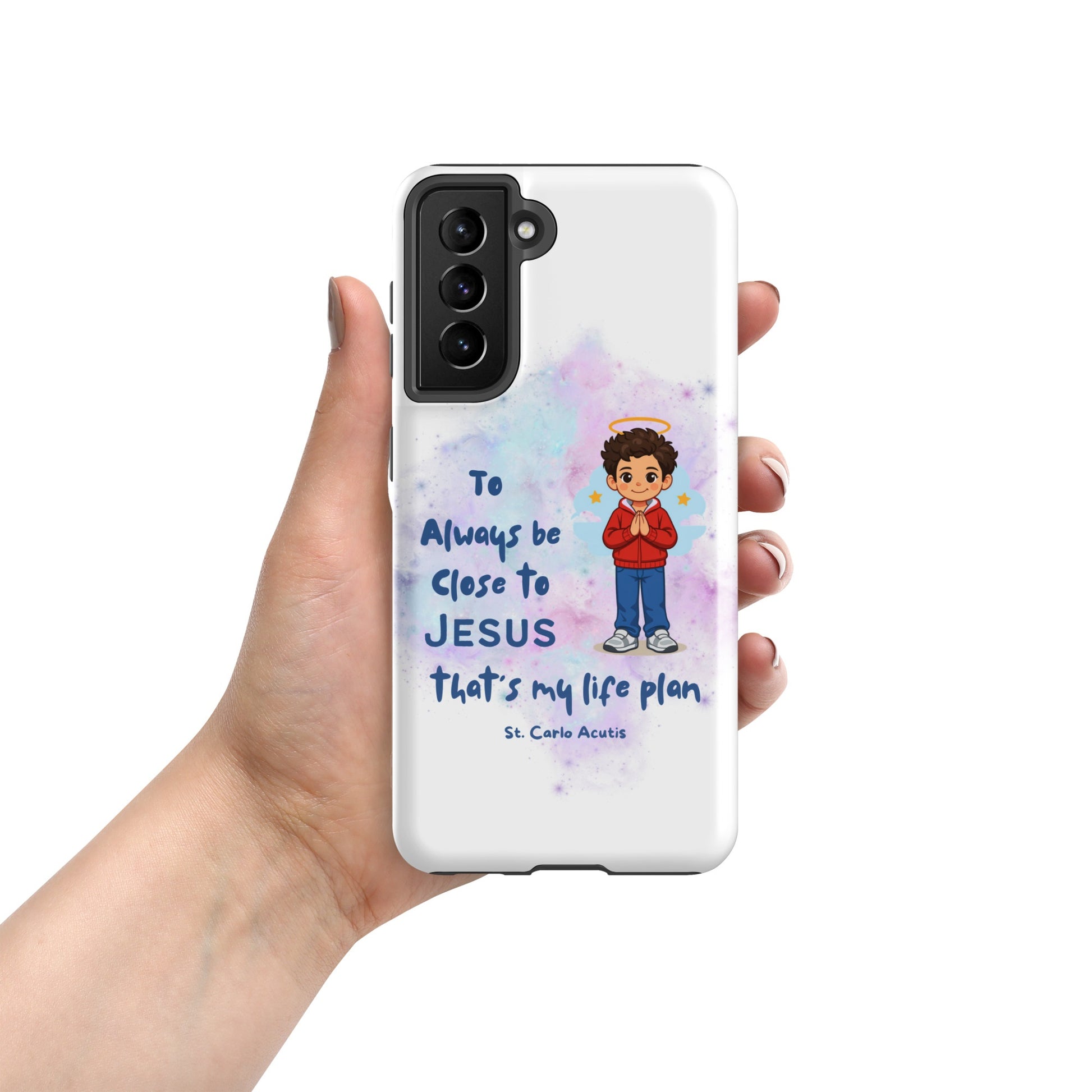 St. Carlo Acutis Kids/Teens 'Close to Jesus' Tough Phone Case