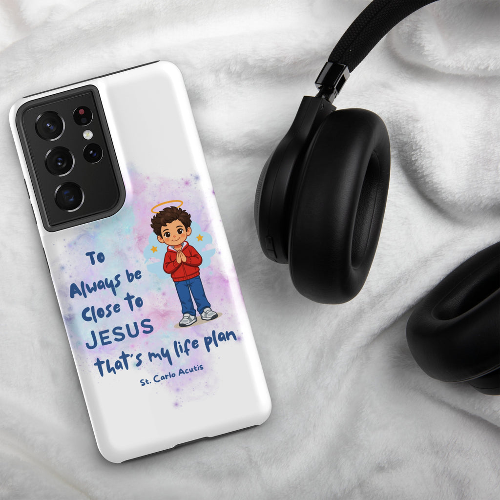 St. Carlo Acutis Kids/Teens 'Close to Jesus' Tough Phone Case