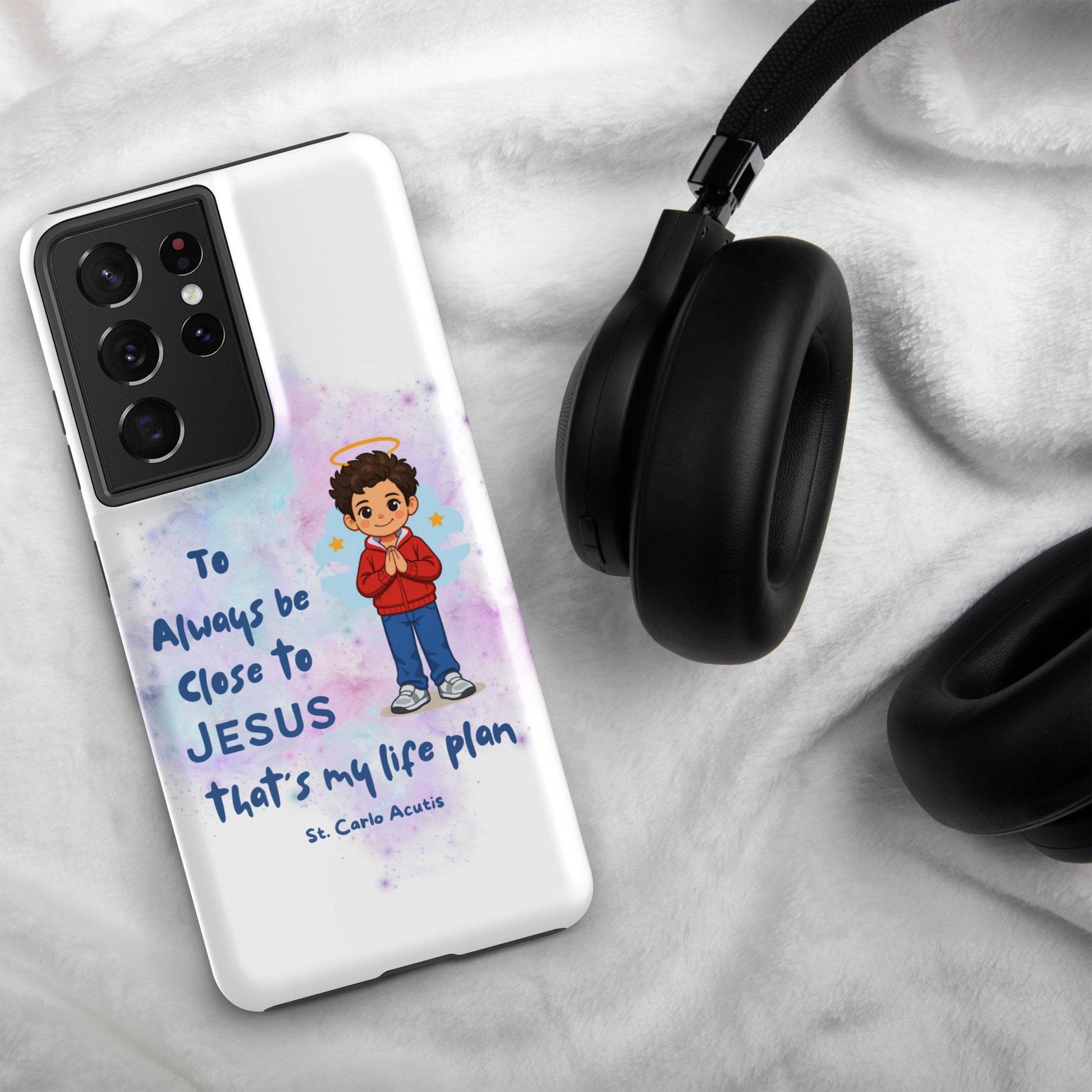 St. Carlo Acutis Kids/Teens 'Close to Jesus' Tough Phone Case