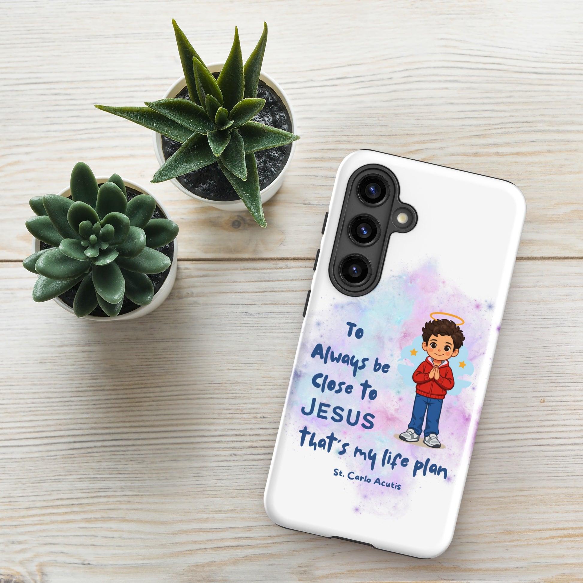 St. Carlo Acutis Kids/Teens 'Close to Jesus' Tough Phone Case