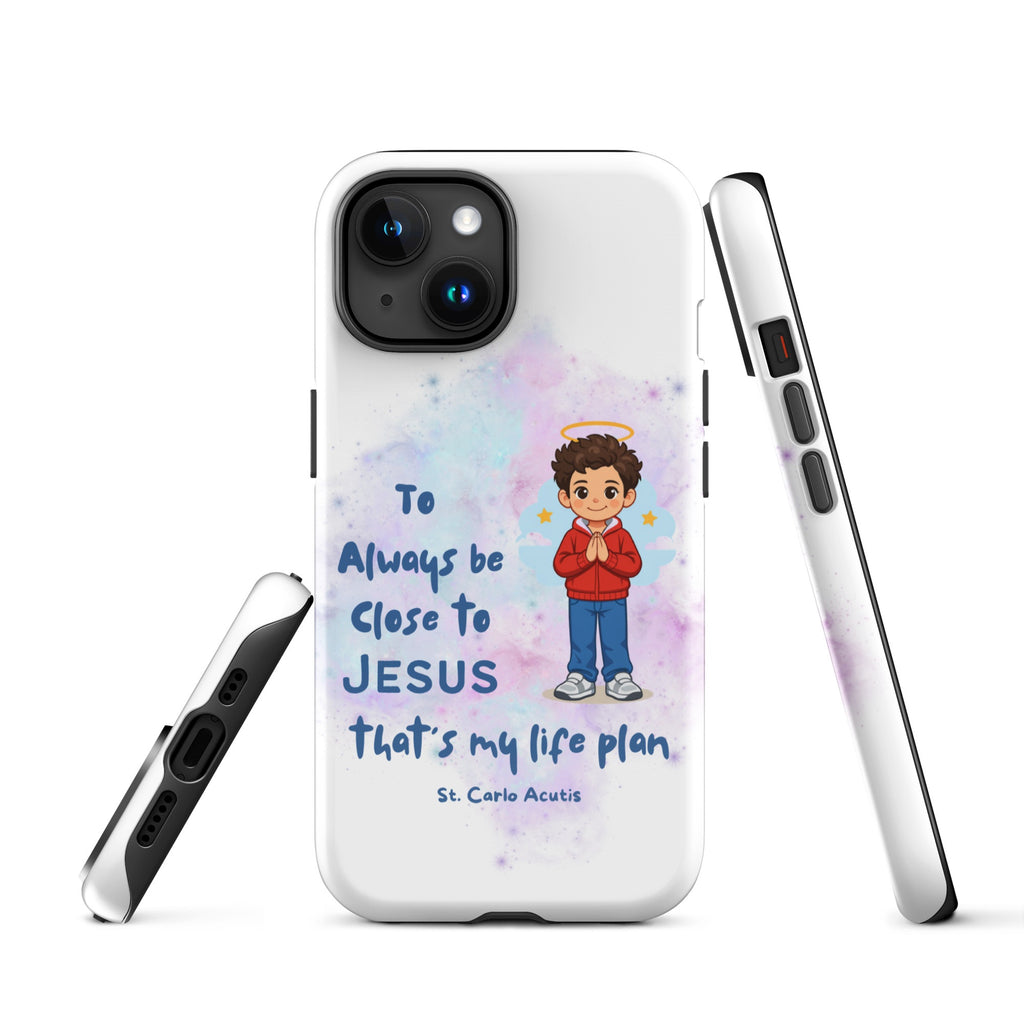 St. Carlo Acutis Kids/Teens 'Close to Jesus' Tough Phone Case