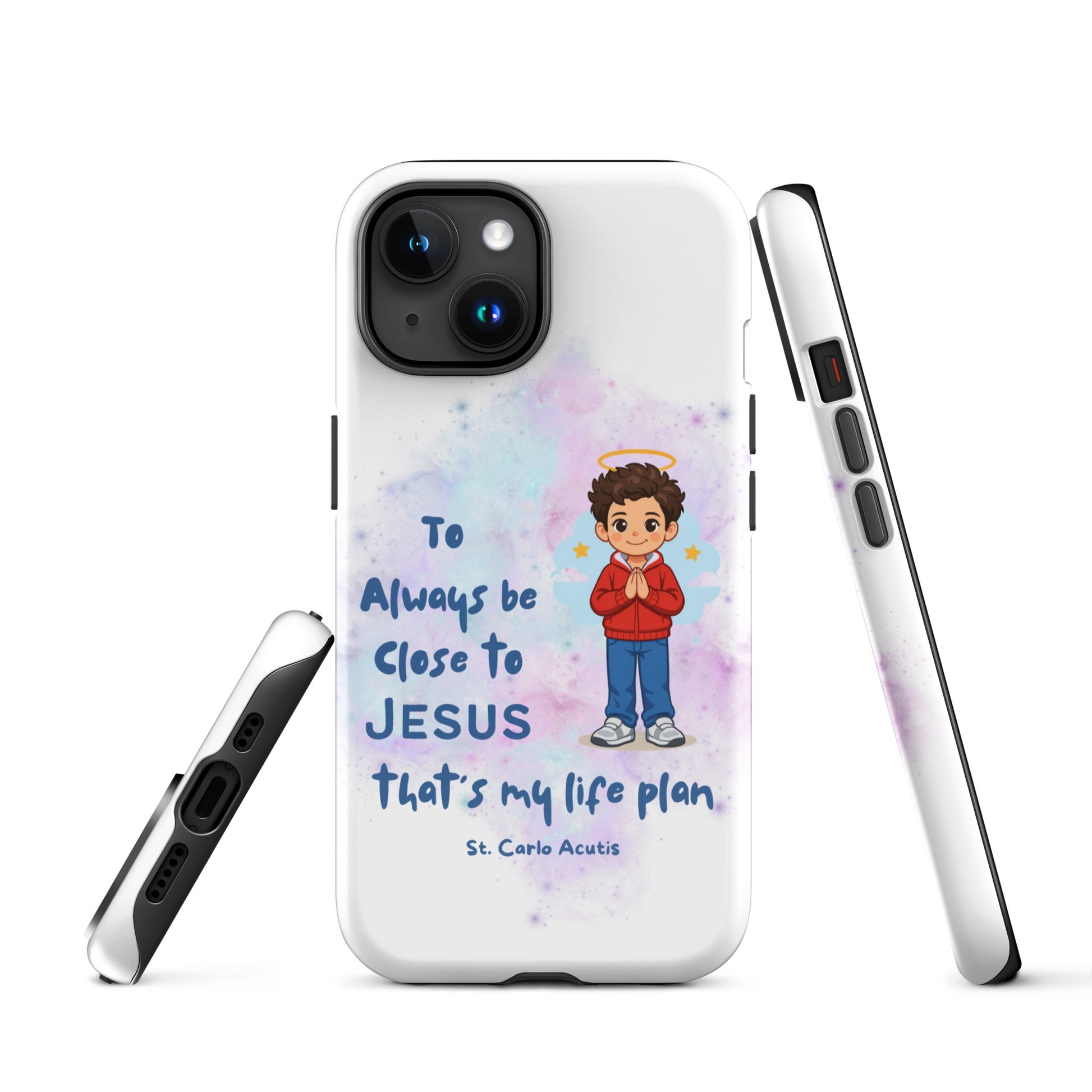 St. Carlo Acutis Kids/Teens 'Close to Jesus' Tough Phone Case