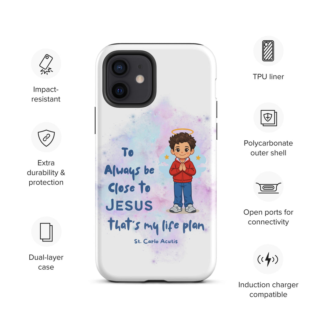 St. Carlo Acutis Kids/Teens 'Close to Jesus' Tough Phone Case