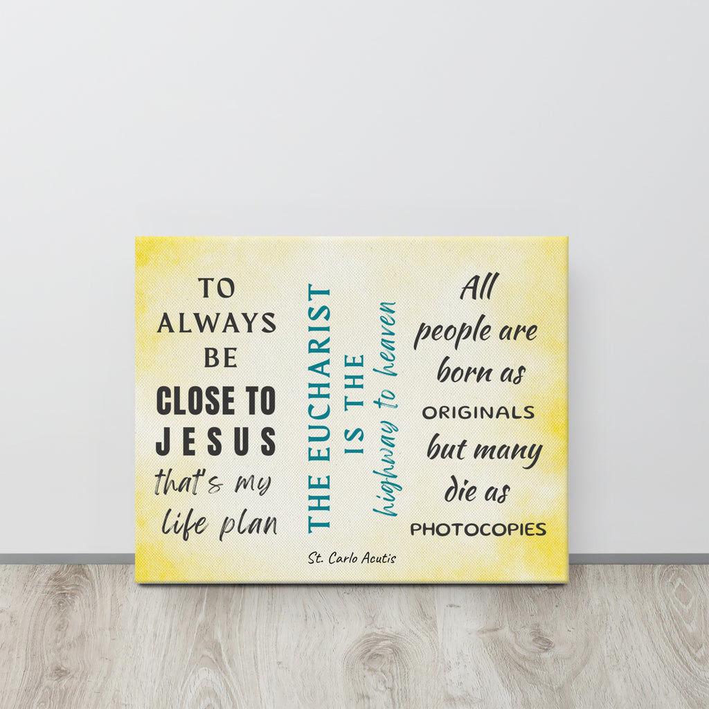 St. Carlo Acutis Quotes Wall Canvas