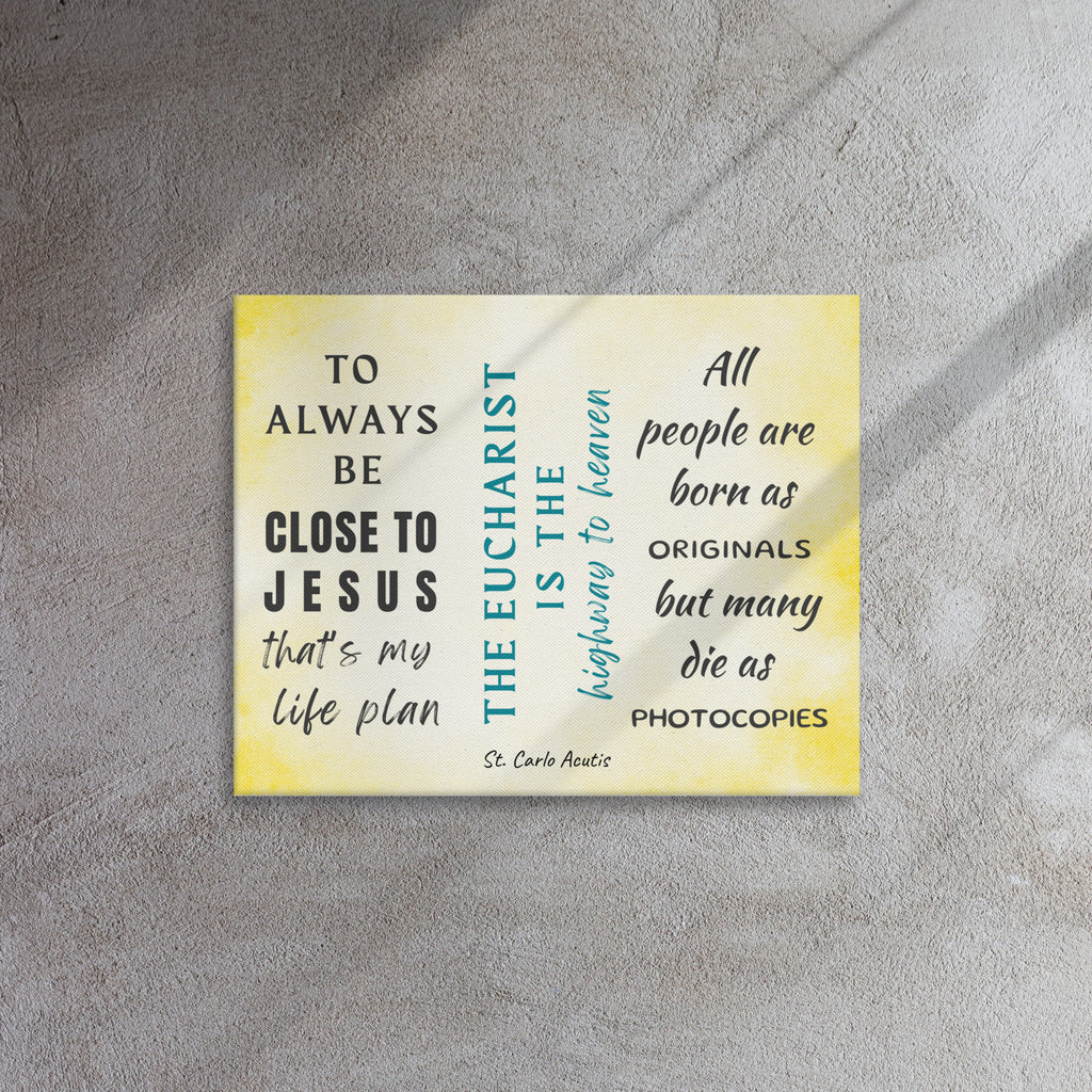 St. Carlo Acutis Quotes Wall Canvas