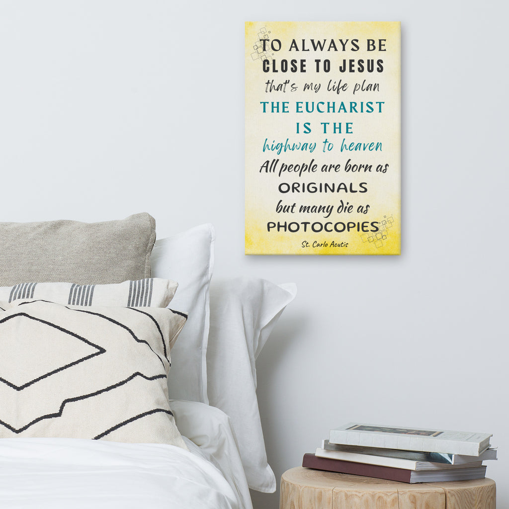 St. Carlo Acutis Quotes Wall Canvas
