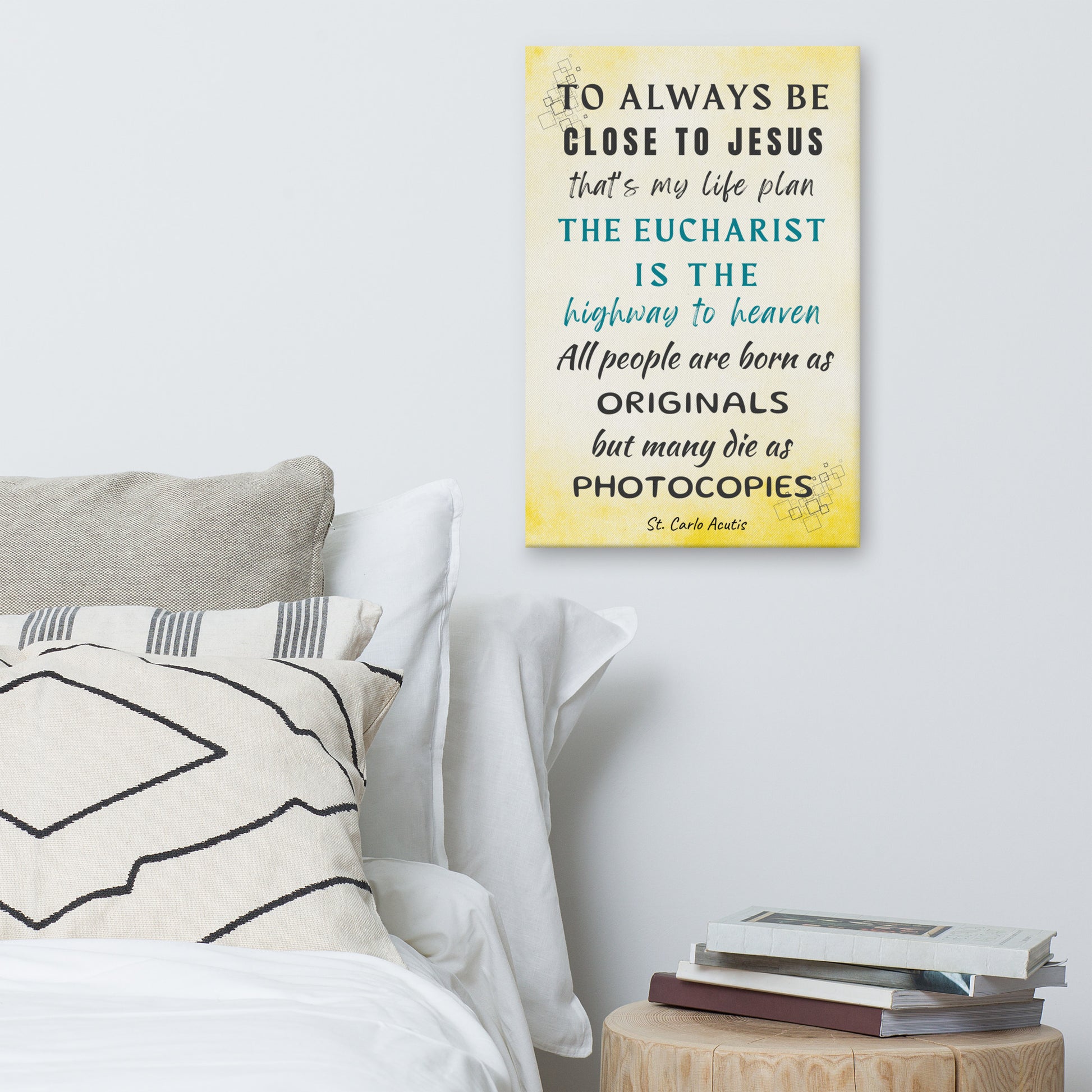 St. Carlo Acutis Quotes Wall Canvas