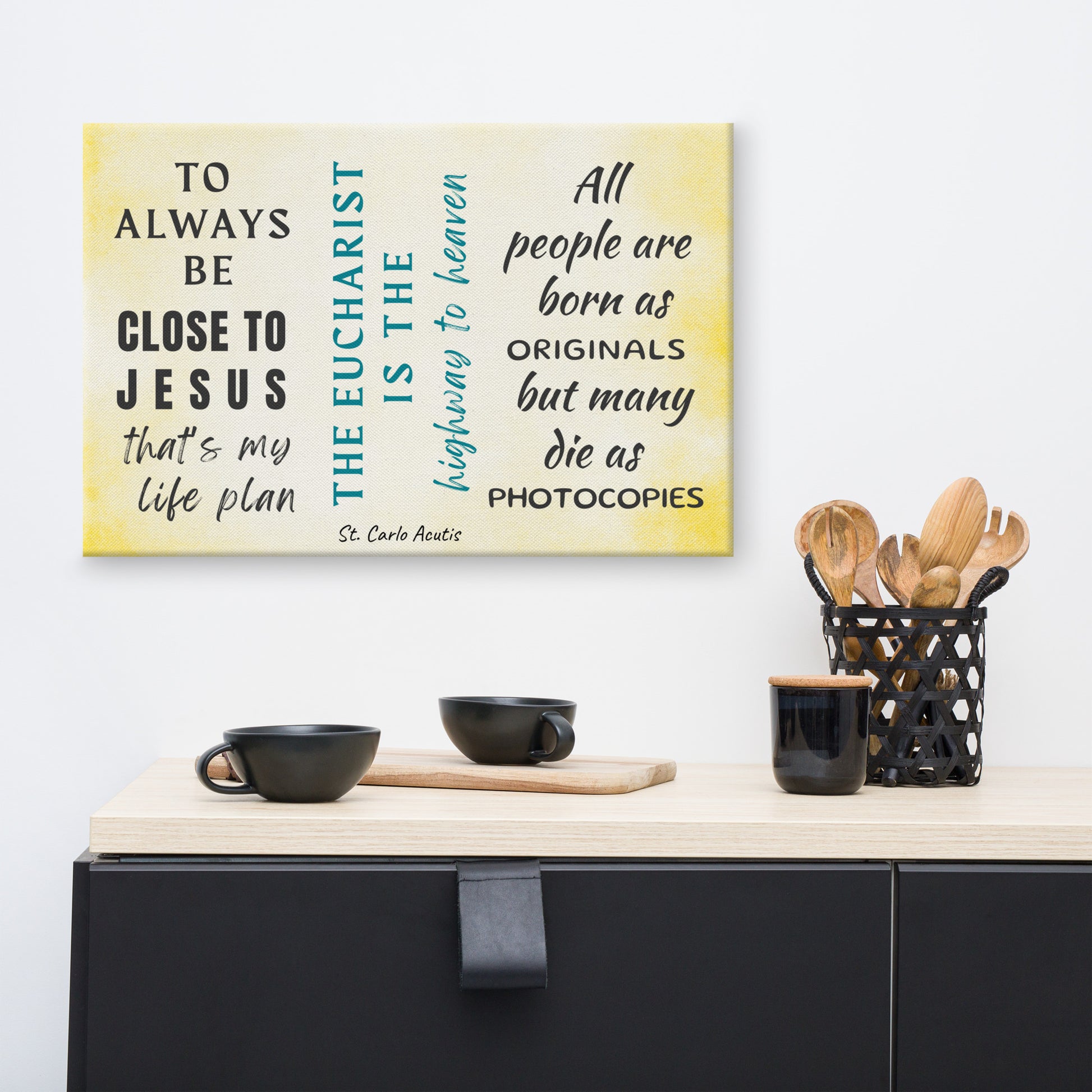 St. Carlo Acutis Quotes Wall Canvas