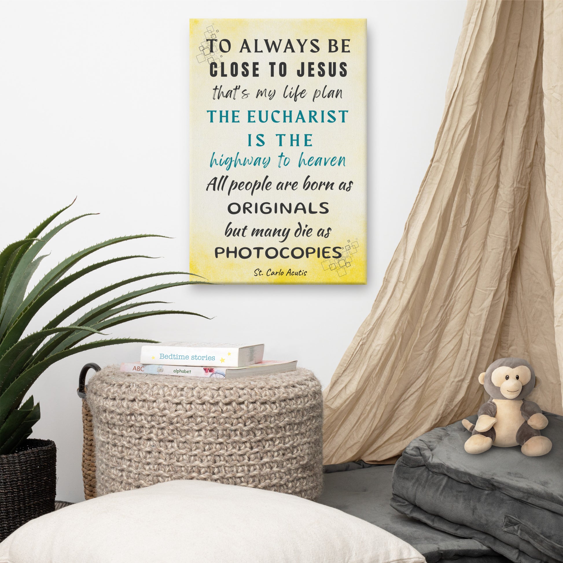St. Carlo Acutis Quotes Wall Canvas