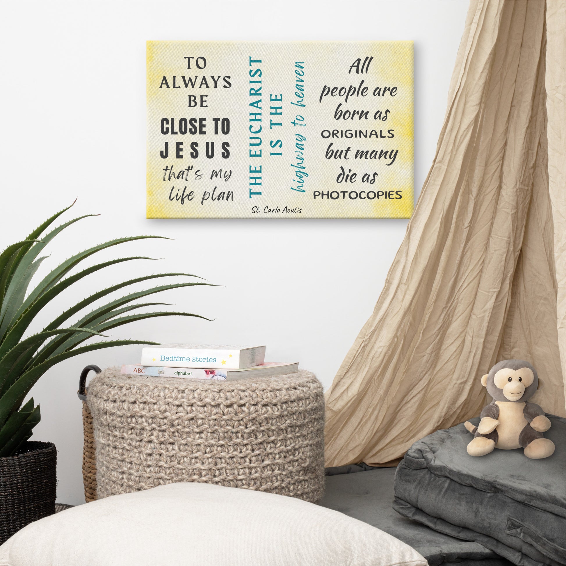 St. Carlo Acutis Quotes Wall Canvas
