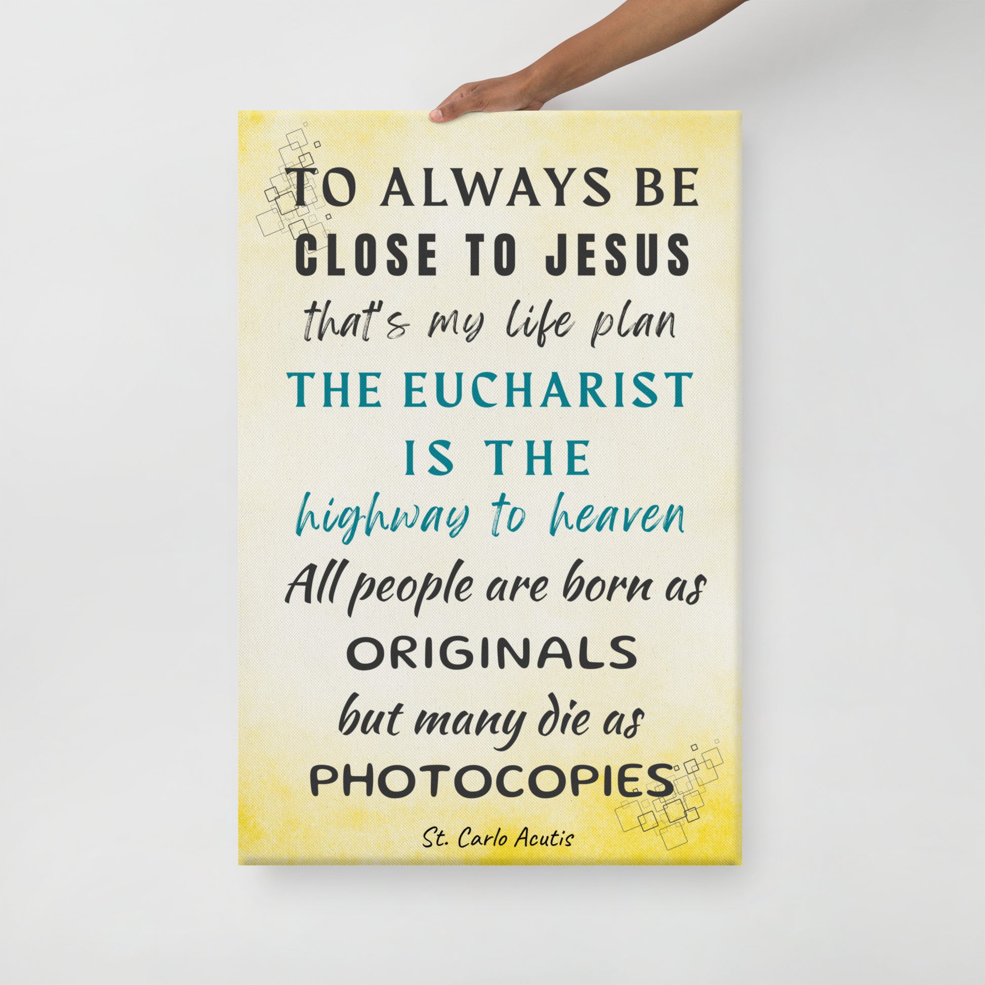 St. Carlo Acutis Quotes Wall Canvas