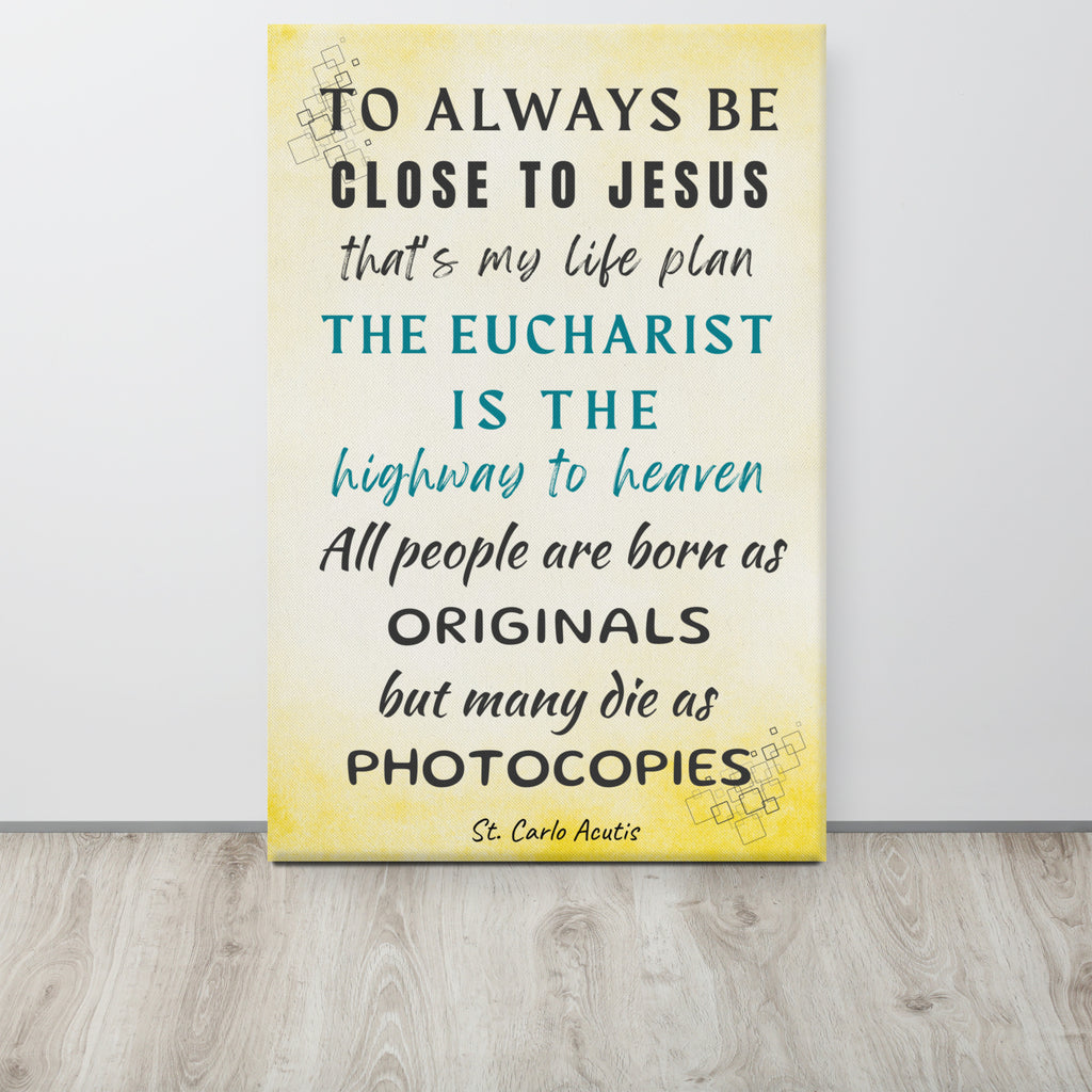 St. Carlo Acutis Quotes Wall Canvas