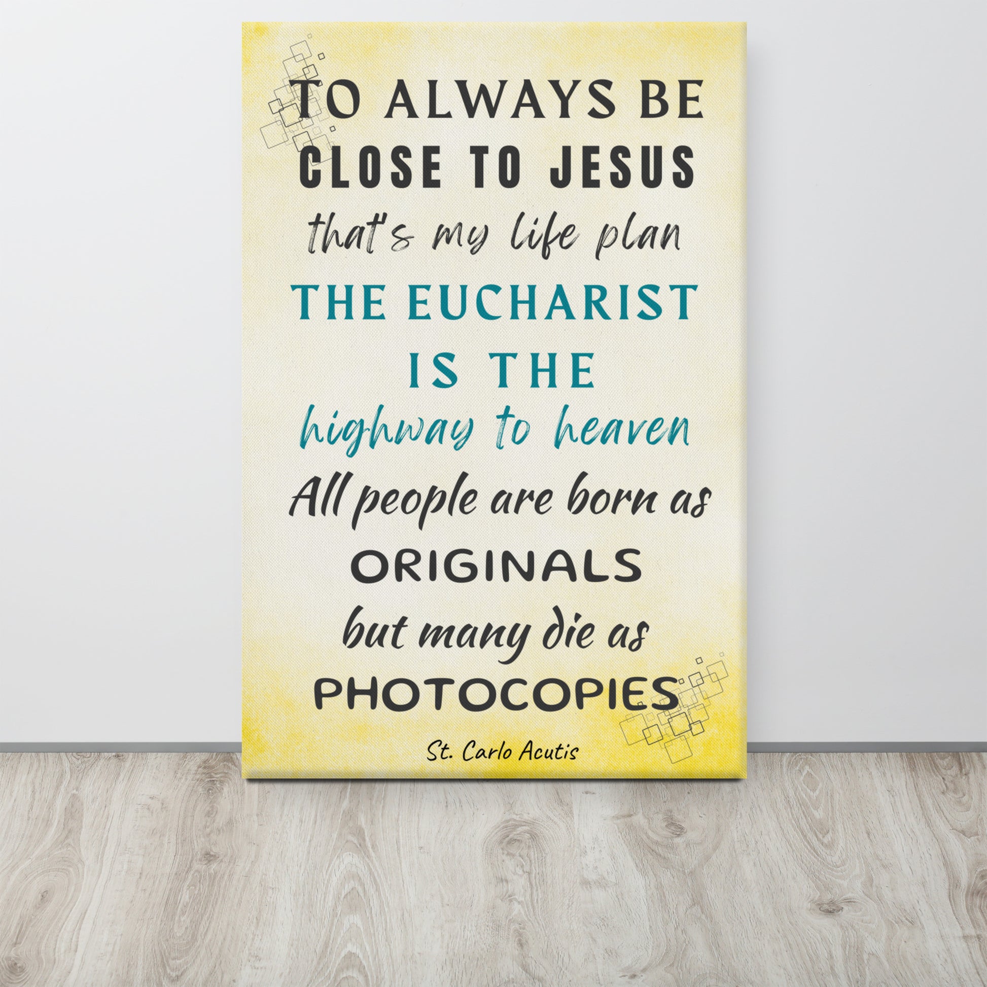 St. Carlo Acutis Quotes Wall Canvas