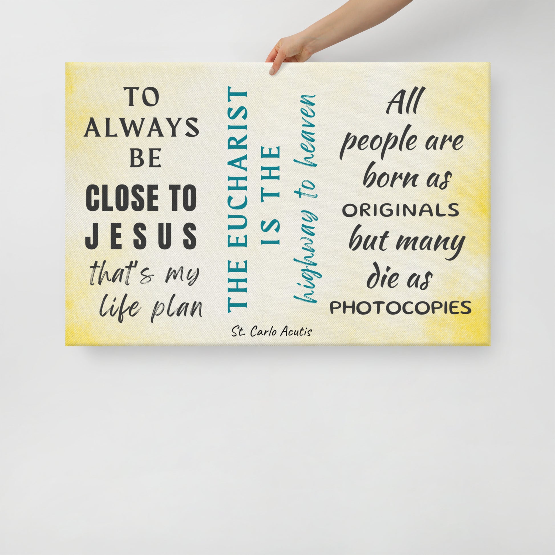 St. Carlo Acutis Quotes Wall Canvas