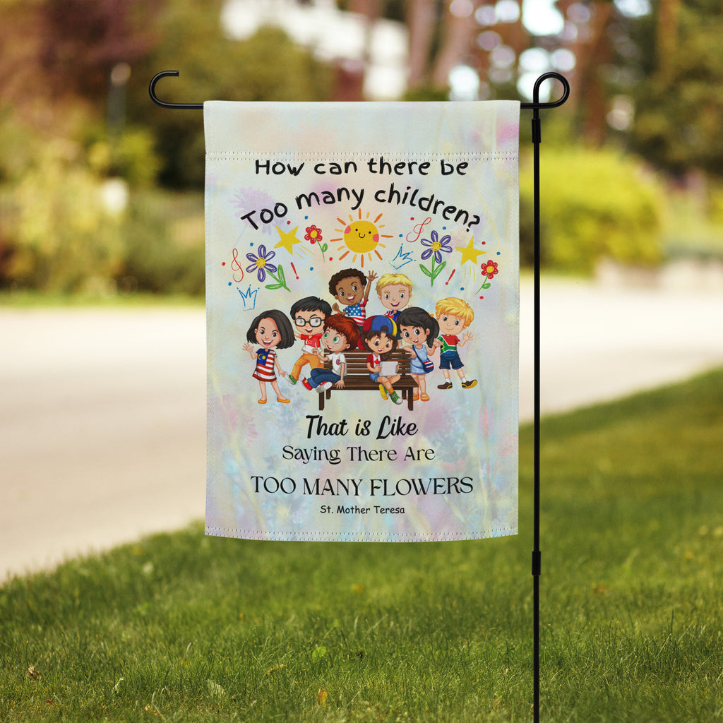 St. Mother Teresa Flowers Kids Garden Flag & Banner