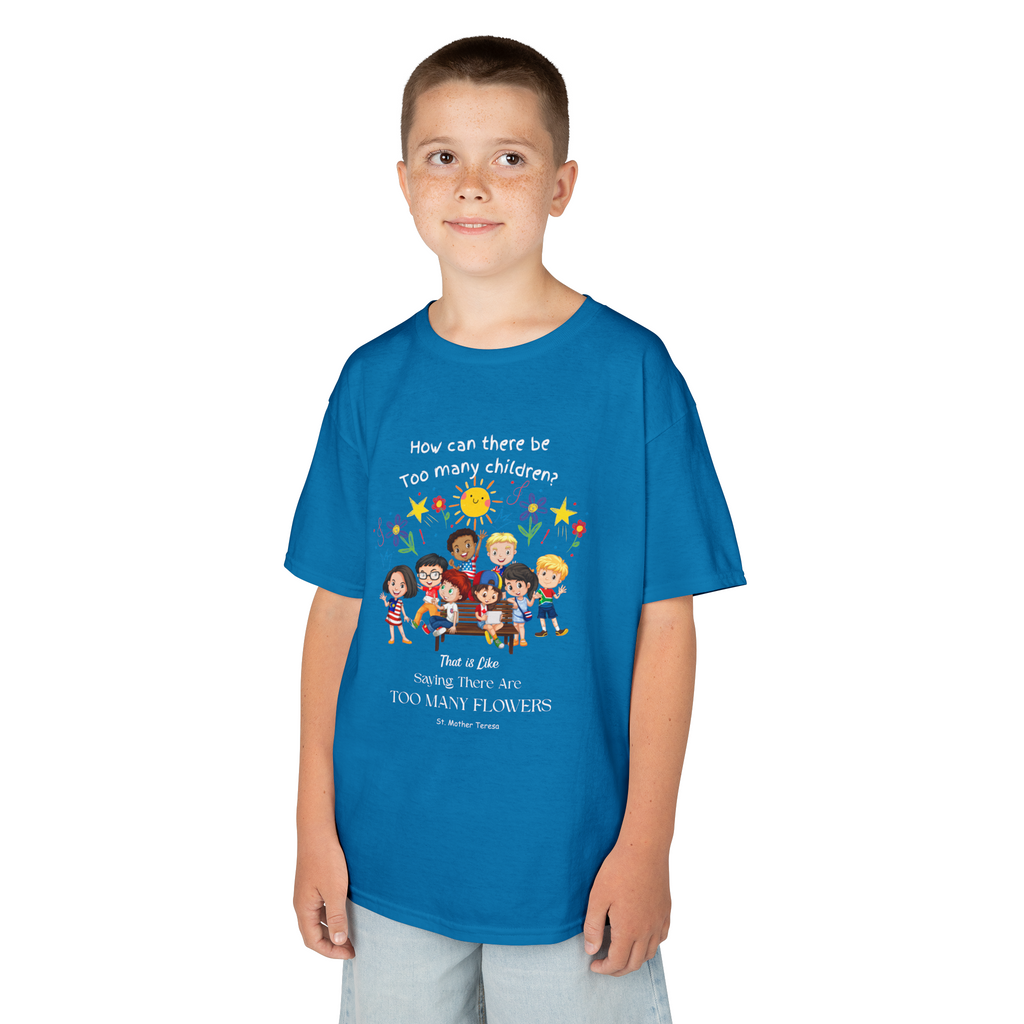 St. Mother Teresa Flowers Kids T-Shirt