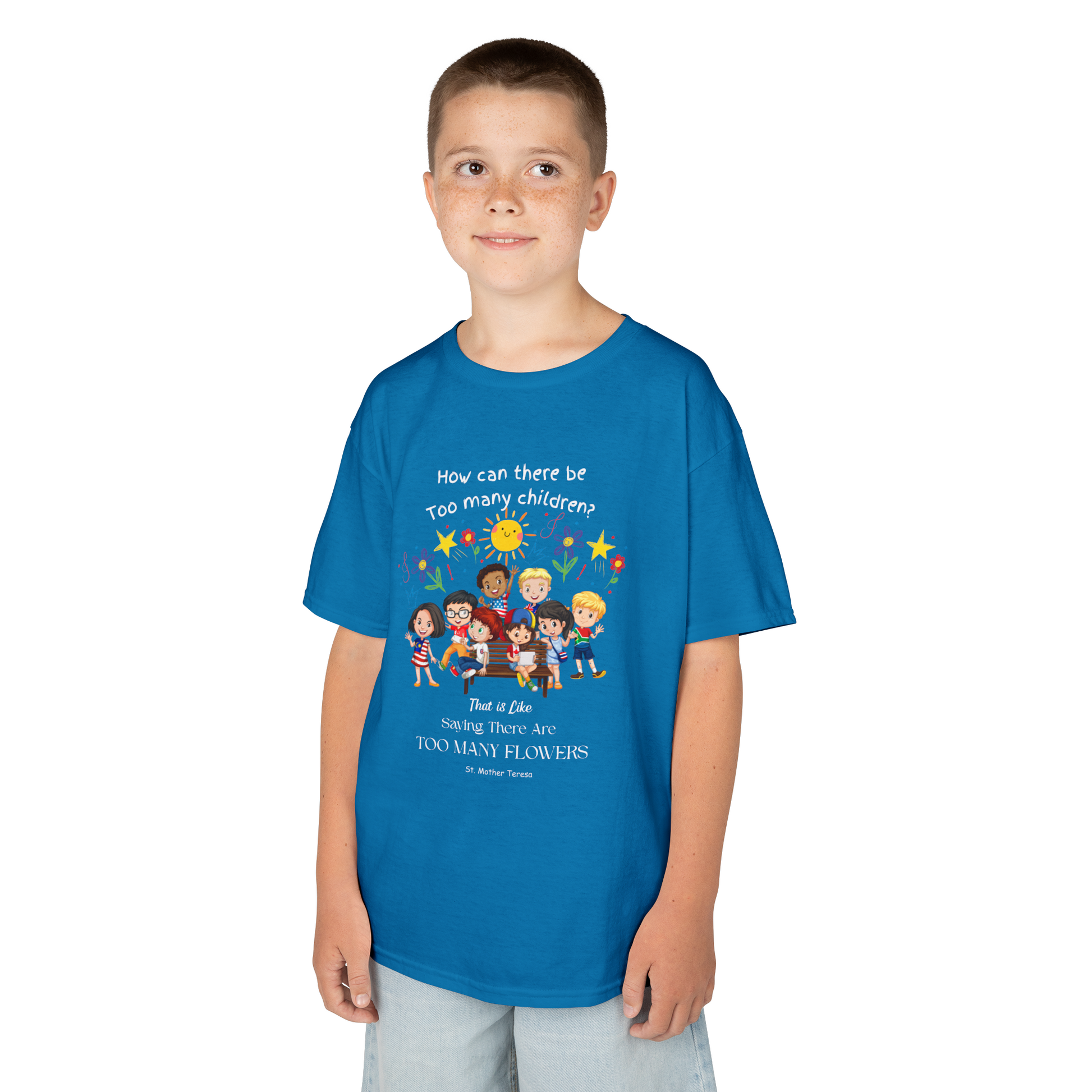St. Mother Teresa Flowers Kids T-Shirt