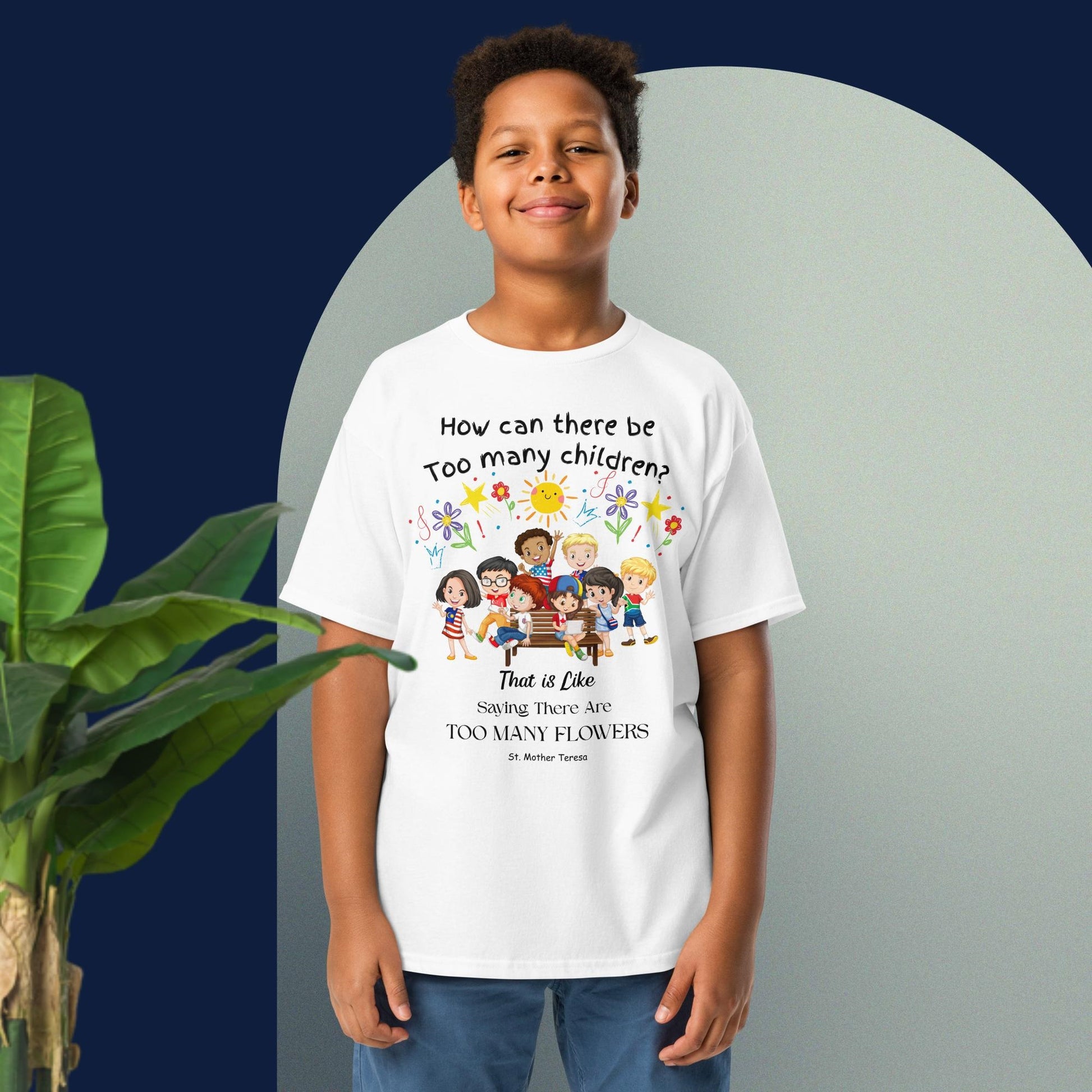 St. Mother Teresa Flowers Kids T-Shirt
